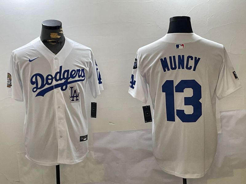 Men Los Angeles Dodgers #13 Muncy White Game 2024 Nike MLB Jersey style 11204->los angeles dodgers->MLB Jersey